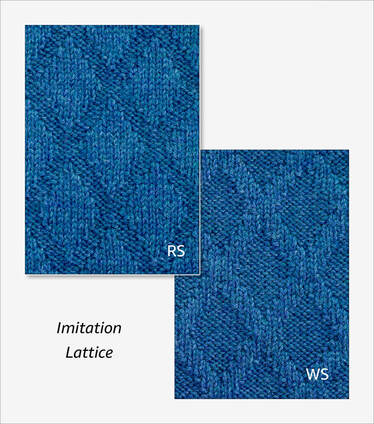 Imitation Lattice from Reversible Knitting Stitches, Wyndlestraw Designs