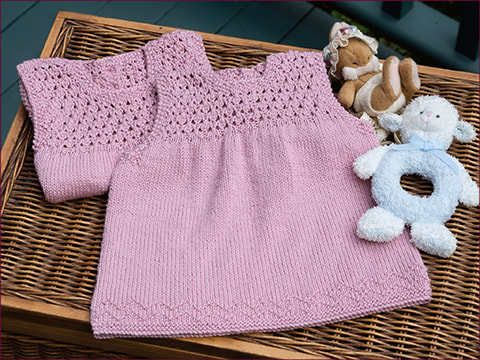 Aelwen Baby Dress Knitting Pattern by Wyndlestraw Designs - www.wyndlestrawdesigns.com