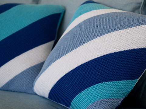 Derwent Cove Cushions Knitting Pattern by Wyndlestraw Designs - www.wyndlestrawdesigns.com