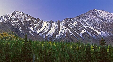 Folds in the rocks, Canadian Rockies, photo for blogpost by Moira Ravenscroft, Wyndlestraw Designs