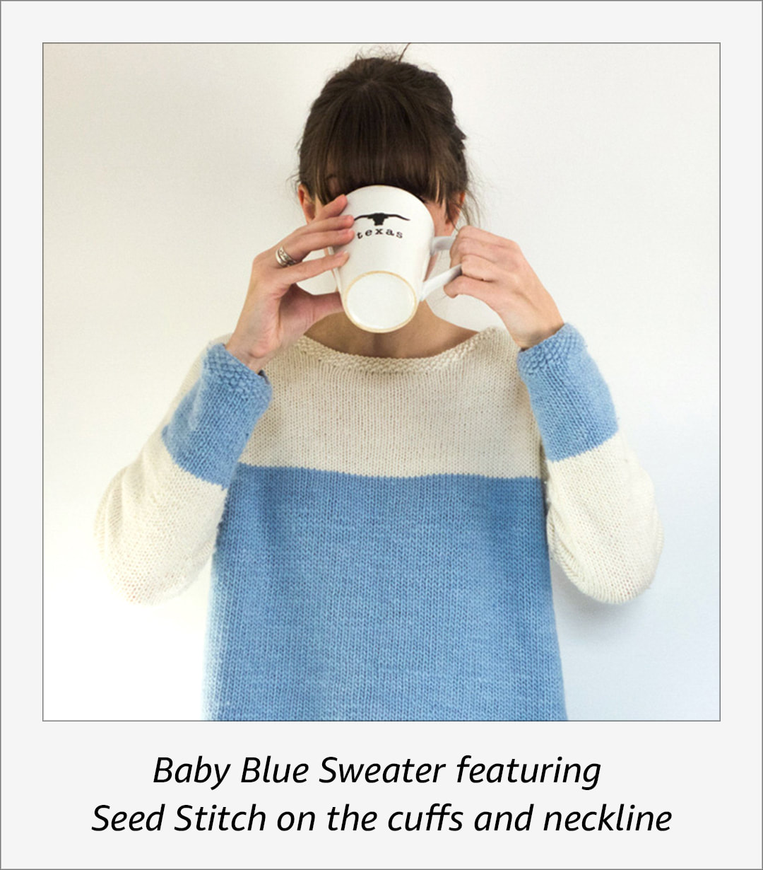 Baby Blue Sweater by Anna Ravenscroft / Anna Alway, www.kikuknits.com