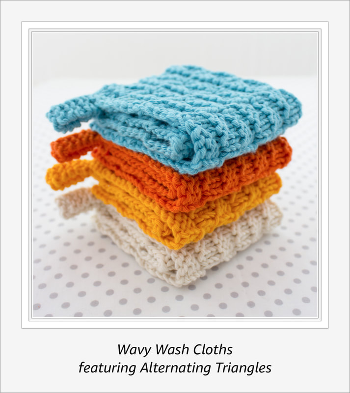 Wavy Wash Cloths by Anna Ravenscroft / Anna Alway, www.kikuknits.com