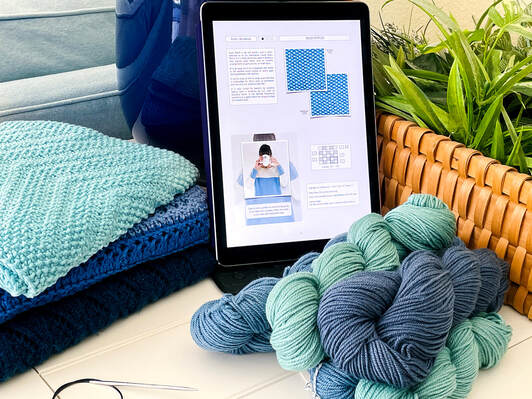 Seed Stitch from Reversible Knitting Stitches E-book, by Moira Ravenscroft & Anna Ravenscroft, Wyndlestraw Designs 
