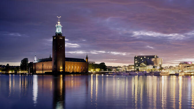 Stockholm City Hall – Photo by Werner Nystrand, in blogpost by Moira Ravenscroft, Wyndlestraw Designs