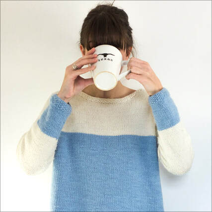 Baby Blue Sweater by Anna Ravenscroft, Wyndlestraw Designs