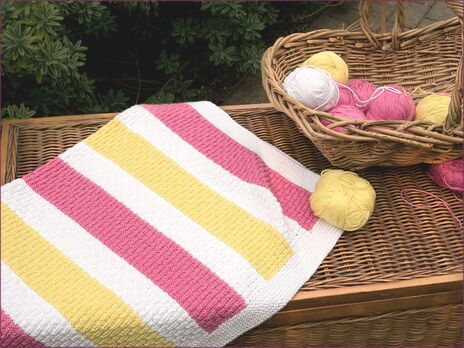 Liliwen Baby Blanket by Moira Ravenscroft, Wyndlestraw Designs