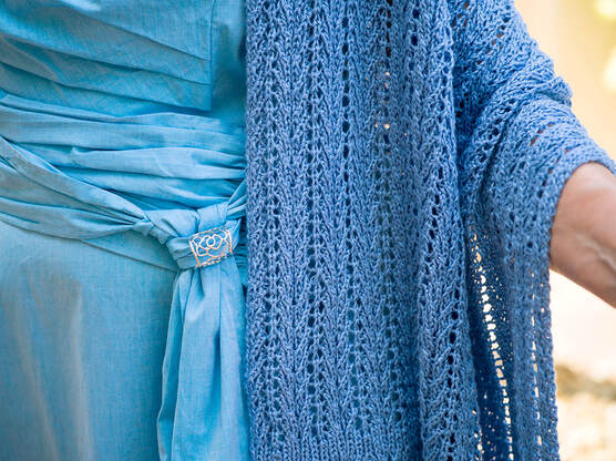 Darlington Lace Shawl by Moira Ravenscroft, Wyndlestraw Designs