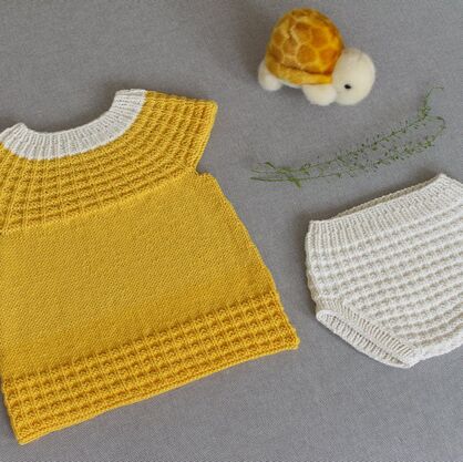 Golden Days Baby Dress Set by Anna Ravenscroft, Anna Alway Designs