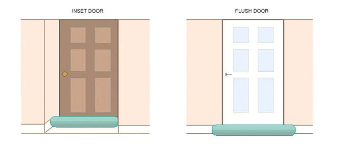 Inset & Flush Doors, diagram for Rothay Draught Excluder by Moira Ravenscroft, Wyndlestraw Designs