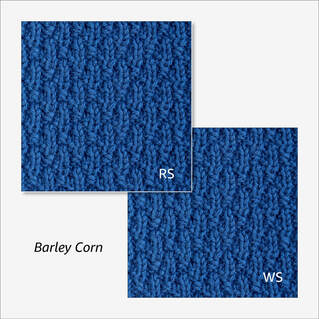Barley Corn from Reversible Knitting Stitches by Moira Ravenscroft & Anna Ravenscroft, Wyndlestraw Designs