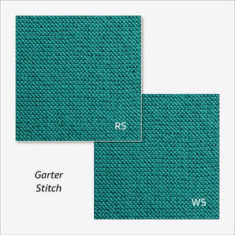 Garter Stitch, from Reversible Knitting Stitches by Moira Ravenscroft & Anna Ravenscroft, Wyndlestraw Designs