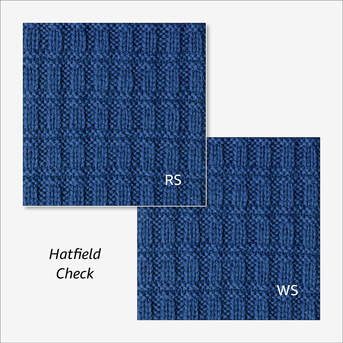 Hatfield Check from Reversible Knitting Stitches by Moira Ravenscroft & Anna Ravenscroft, Wyndlestraw Designs