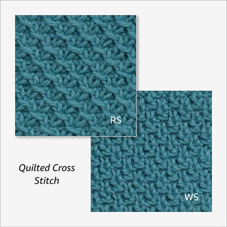Quilted Cross Stitch from Reversible Knitting Stitches by Moira Ravenscroft & Anna Ravenscroft, Wyndlestraw Designs