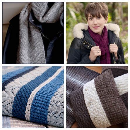 Patterns worked in 100% wool by Moira Ravenscroft, Wyndlestraw Designs