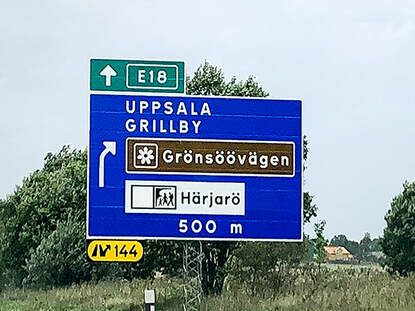 Swedish place names, photo by Moira Ravenscroft, Wyndlestraw Designs