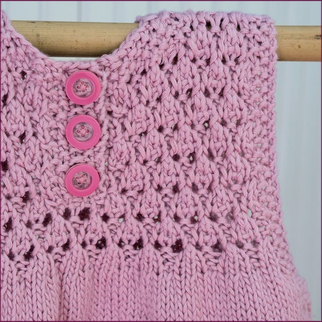 Aelwen Baby Dress Knitting Pattern by Wyndlestraw Designs
