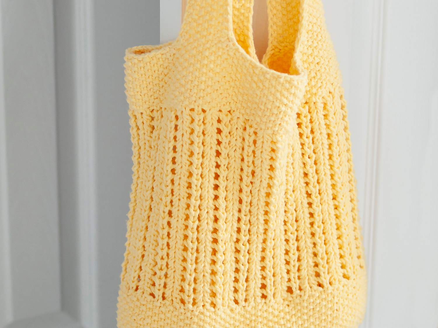 How to Knit a Market Tote Bag (Free Pattern)